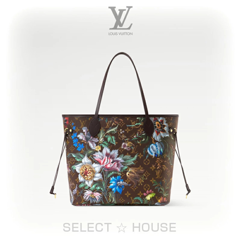 Louis Vuitton Neverfull Tote Bag White Brown